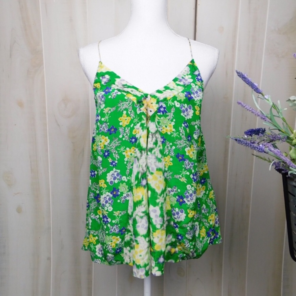 Rebecca Taylor Silk Garden Floral Swing Shell